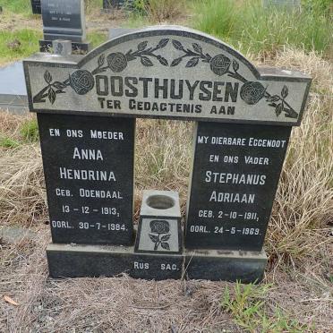OOSTHUYSEN Stephanus Adriaan 1911-1969 &amp; Anna Hendrina ODENDAAL 1913-1984