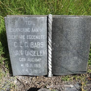 ONSELEN G.E.G., van nee AUCAMP 1919-1963