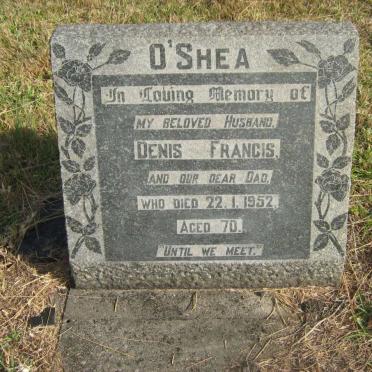 O'SHEA Denis Francis -1952