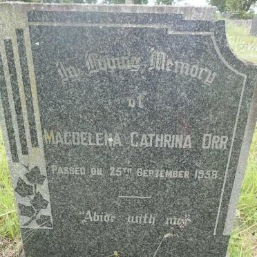 ORR Magdalena Catherina -1958