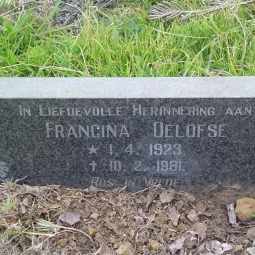 OELOFSE Francina 1923-1981