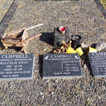 CAMPBELL Malcolm Ewan 1981-2020 :: CAMPBELL Jasper Francis 1939-2003 :: CAMPBELL Alexander Ogsden 1958-2018