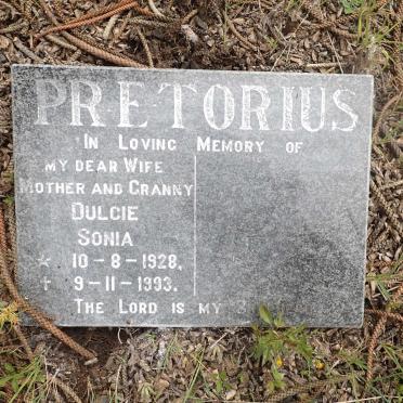 PRETORIUS Dulcie Sonia 1928-1993