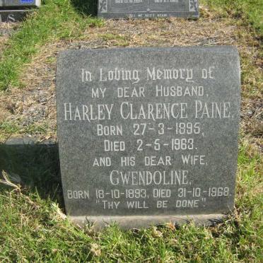 PAINE Harley Clarence 1895-1963 &amp; Gwendoline 1893-1968