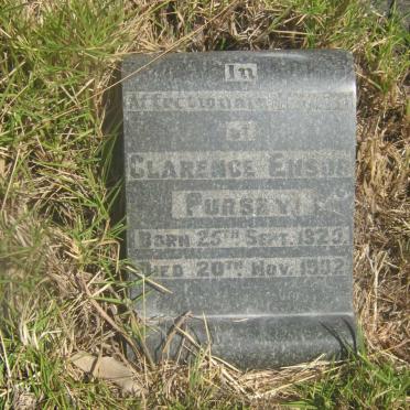 PURSEY Clarence Ensor 1925-1932