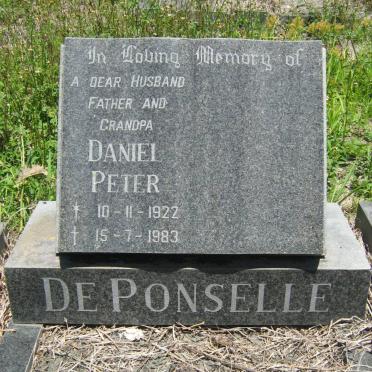 PONSELLE Daniel Peter, de 1922-1983