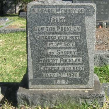 POCKLEY Sydney Robert -1930 &amp; Fanny Clifton -1927 
