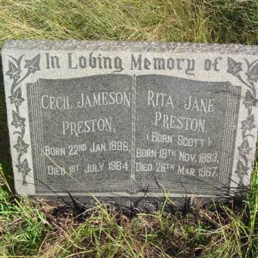 PRESTON Cecil Jameson 1896-1964 &amp; Rita Jane SCOTT 1893-1967