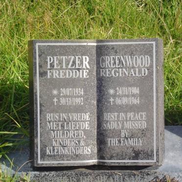 PETZER Freddie 1934-1992 :: GREENWOOD Reginald 1904-1964
