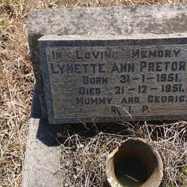PRETORIUS Lynette Ann 1951-1951