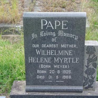 PAPE Wilhelmine Helene Myrtle nee WEYER 1926-1966
