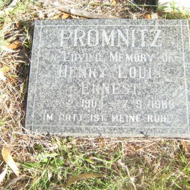 PROMNITZ Henry Louis Ernest 1904-1989