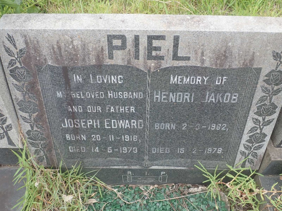 PIEL Joseph Edward 1918-1973 :: PIEL Hendri Jakob 1962-1978