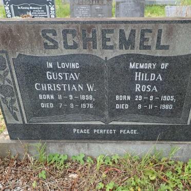SCHEMEL Gustav Christian W. 1898-1976 &amp; Hilda Rosa 1905-1980