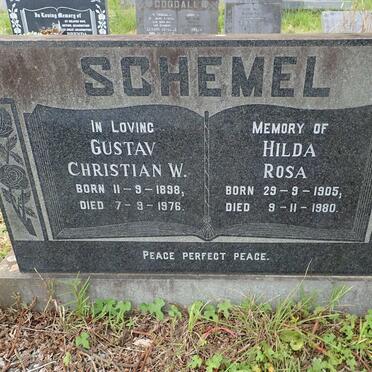 SCHEMEL Gustav Christian W. 1898-1976 &amp; Hilda Rosa 1905-1980