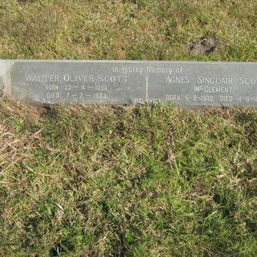 SCOTT Walter Oliver 1898-1964 &amp; Agnes Sinclair McCLEMENT 1903-1973