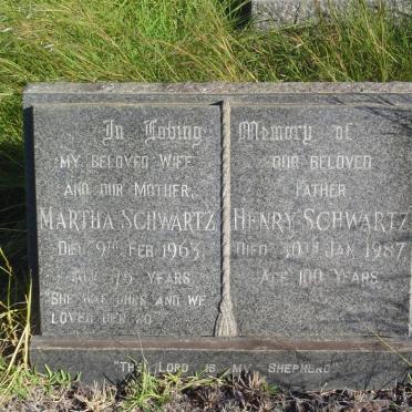 SCHWARTZ Henry -1987 &amp; Martha -1963
