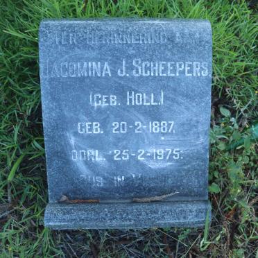 SCHEEPERS Jacomina J. nee HOLL 1887-1975