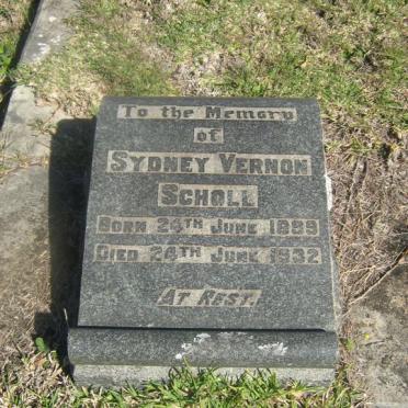 SCHOLL Sydney Vernon 1899-1932