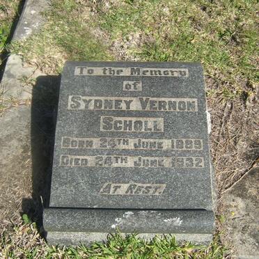 SCHOLL Sydney Vernon 1899-1932