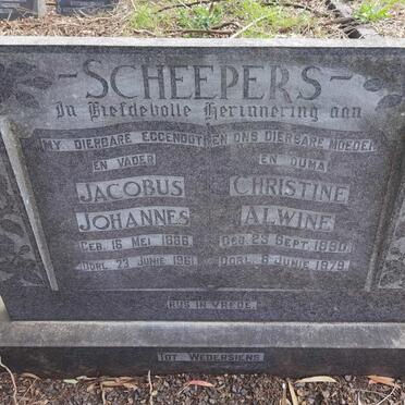 SCHEEPERS Jacobus Johannes 1886-1961 & Christine Alwine 1880-1979