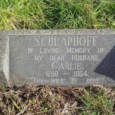 SCHLAPHOFF Carlie 1896-1964