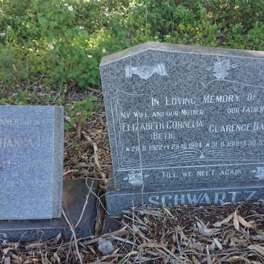 SCHWARTZ Clarence Basil 1919-1995 &amp; Elizabeth Cornelia 1922-1984