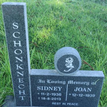 SCHONKNECHT Sidney 1936-2013 &amp; Joan 1939-