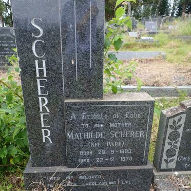 SCHERER Mathilde nee PAPE 1893-1970