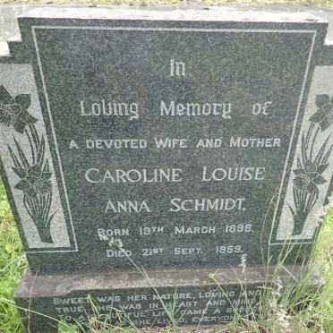SCHMIDT Caroline Louise Anna 1896-1969