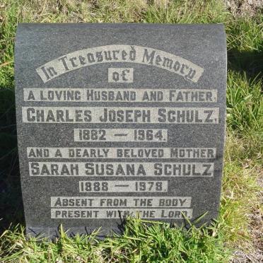 SCHULZ Charles Joseph 1882-1964 &amp; Sarah Susana 1888-1978