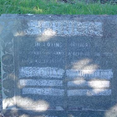 SCHULTZ Alfred Otto 1933-1962 :: SCHULTZ Ronald Frederick 1938-1984