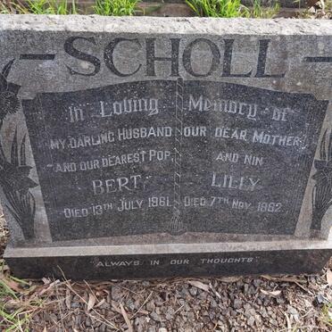 SCHOLL Bert -1961 & Lilly -1982