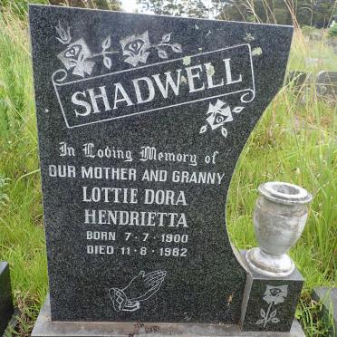 SHADWELL Lottie Dora Hendrietta 1900-1982