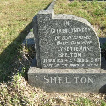SHELTON Lynette Anne 1957-1957