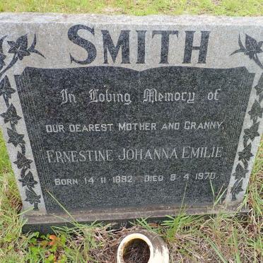SMITH Ernestine Johanna Emilie 1892-1970