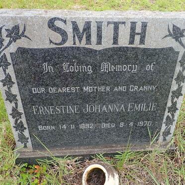 SMITH Ernestine Johanna Emilie 1892-1970