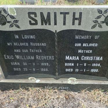 SMITH Eric William Redvers 1899-1968 &amp; Maria Christina 1904-1990