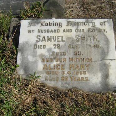 SMITH Samuel -1946 &amp; Alice Mary -1955