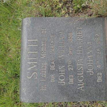 SMITH John William -1958 &amp; Augusta Harriet Johanna -1962