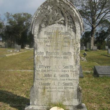 SMITH John Francis -1932 &amp; Sarah Fanny -1925 :: SMITH Oliver J.C. -1883 :: SMITH John E. -1883 :: SMITH Claude A.C. -1916