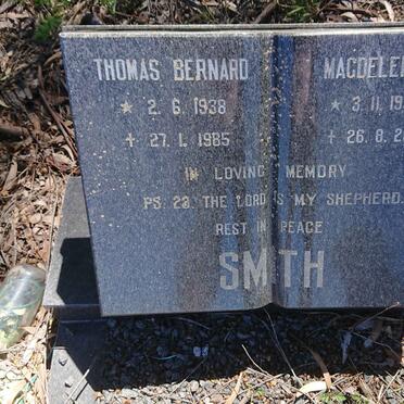 SMITH Thomas Bernard 1938-1985 &amp; Magdelena 1931-2006