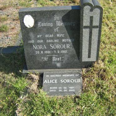 SOROUR Nora 1901-1961 :: SOROUR Alice 1921-2005