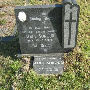 SOROUR Nora 1901-1961 :: SOROUR Alice 1921-2005