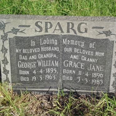 SPARG George William 1895-1963 &amp; Grace Jane 1896-1983