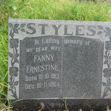 STYLES Fanny Ernestine 1913-1964