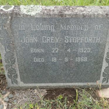 STOPFORTH John Grey 1923-1958