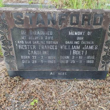 STANFORD William James 1898-1983 &amp; Hester Frances Caroline 1898-1969