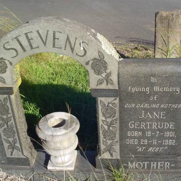 STEVENS Robert Edward 1891-1962 &amp; Jane Gertrude 1901-1962 