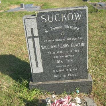 SUCKOW William Henry Edward 1895-1962 &amp; Iris Ivy VICKERS 1897-1978